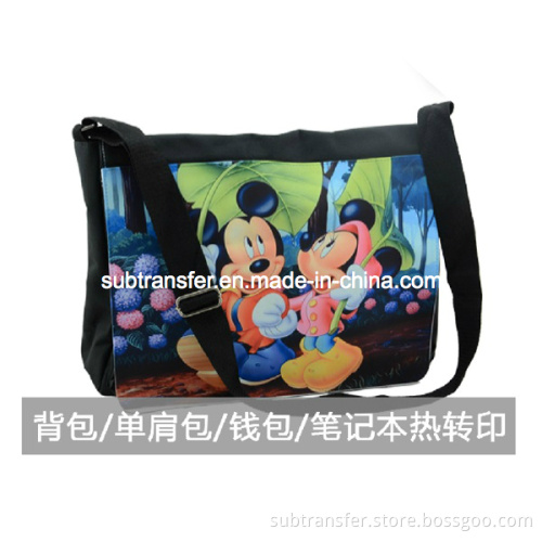 Sublimation Large Size Black Satin Single Shoulder Bag